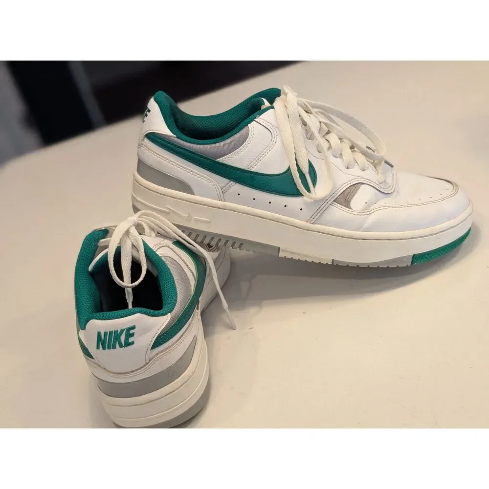 Nike Gamma Force Sail Fir Green Shoes | Women's 10 Retro Court Sneaker Old Money